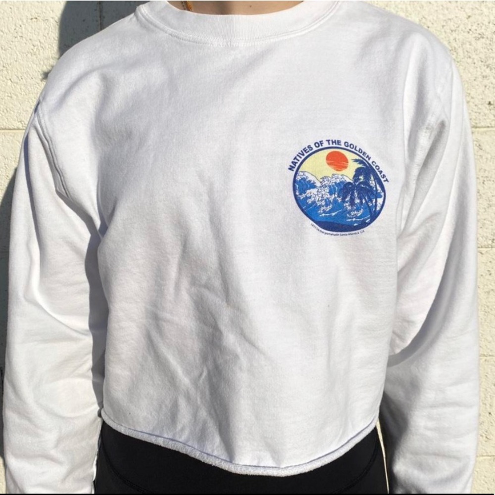 Brandy Melville / John Galt “Natives of the Golden Coast” cropped crew neck